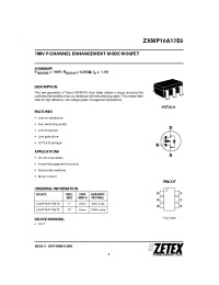 Datasheet ZXMP10A17E6 manufacturer Zetex