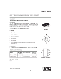 Datasheet ZXMP2120G4TC manufacturer Zetex