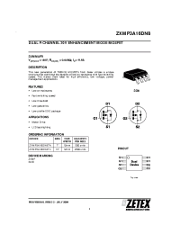 Datasheet ZXMP3A16DN8 manufacturer Zetex