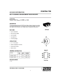 Datasheet ZXMP6A17E6 manufacturer Zetex