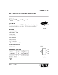Datasheet ZXMP6A17GTA manufacturer Zetex