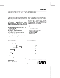 Datasheet ZXRE125 manufacturer Zetex