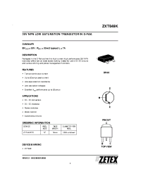 Datasheet ZXT849KTC manufacturer Zetex