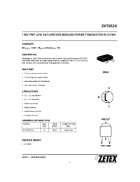 Datasheet ZXT953K manufacturer Zetex