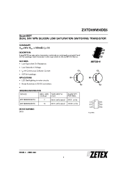 Datasheet ZXTD09N50DE6 manufacturer Zetex