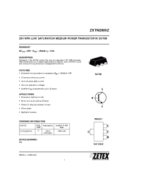 Datasheet ZXTN2005Z manufacturer Zetex