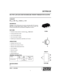 Datasheet ZXTP2012Z manufacturer Zetex