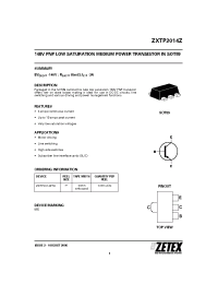 Datasheet ZXTP2014ZTA manufacturer Zetex