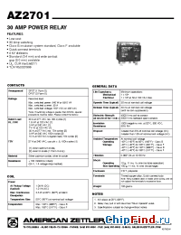 Datasheet AZ27011A3D manufacturer Zettler