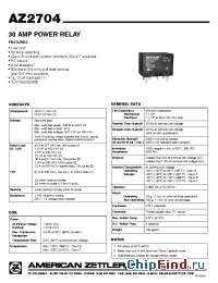 Datasheet AZ27041A110D manufacturer Zettler