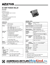 Datasheet AZ27051A100D manufacturer Zettler