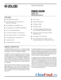 Datasheet 286C6116FSC manufacturer Zilog