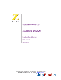 Datasheet EZ801905050MOD manufacturer Zilog