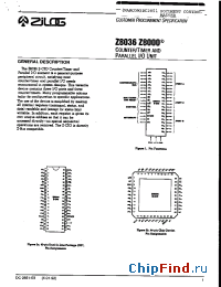 Datasheet Z08036 manufacturer Zilog