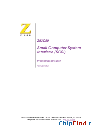Datasheet Z53C8003FSC manufacturer Zilog