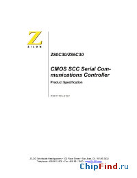 Datasheet Z80C30Z-SCC manufacturer Zilog