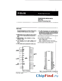 Datasheet Z84C0020FEC manufacturer Zilog