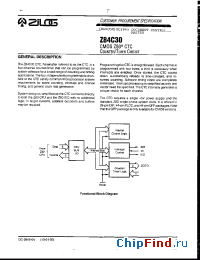 Datasheet Z84C3006VEC manufacturer Zilog