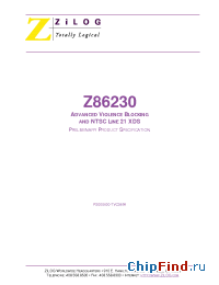 Datasheet Z8623012SSC manufacturer Zilog