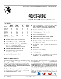 Datasheet Z86743 manufacturer Zilog