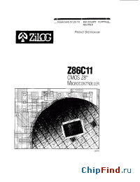 Datasheet Z86C11 manufacturer Zilog