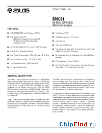 Datasheet Z86C2112FSC manufacturer Zilog