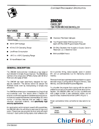 Datasheet Z86C6616FSC manufacturer Zilog