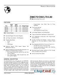 Datasheet Z86C7216FSC manufacturer Zilog