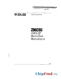 Datasheet Z86C9320PSC manufacturer Zilog
