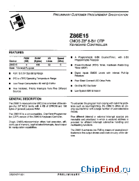 Datasheet Z86E1505PSC manufacturer Zilog