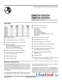 Datasheet Z86E3312PSC manufacturer Zilog
