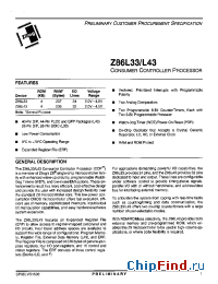 Datasheet Z86L4308FSC manufacturer Zilog