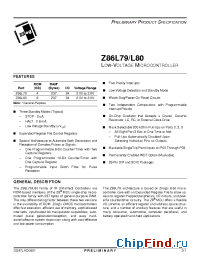 Datasheet Z86L80 manufacturer Zilog