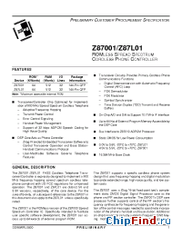 Datasheet Z87001 manufacturer Zilog