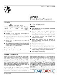 Datasheet Z87200 manufacturer Zilog