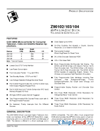 Datasheet Z89010304PSC manufacturer Zilog
