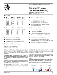 Datasheet Z89165 manufacturer Zilog
