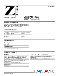 Datasheet Z89371PLCC manufacturer Zilog