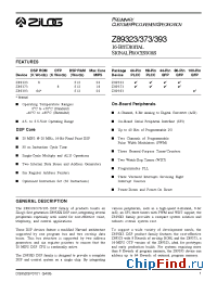 Datasheet Z89393 manufacturer Zilog