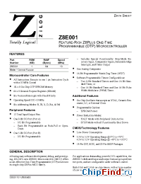 Datasheet Z8E00110HEC manufacturer Zilog