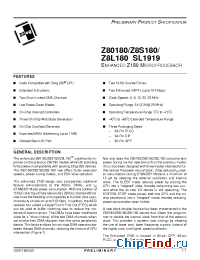 Datasheet Z8L18006FEC manufacturer Zilog