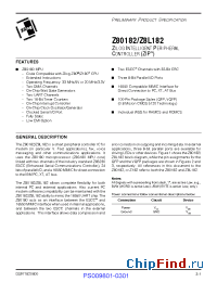 Datasheet Z8L18220FSC1932 manufacturer Zilog