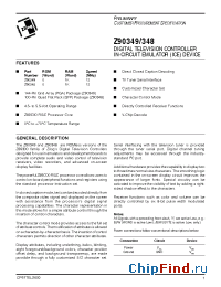Datasheet Z90349 manufacturer Zilog