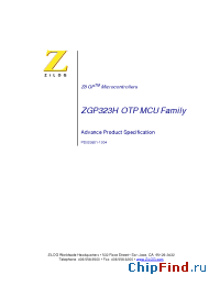 Datasheet ZGP323HAP2004C manufacturer Zilog
