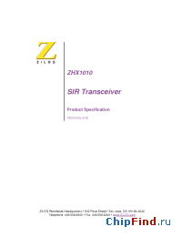 Datasheet ZHX1010 manufacturer Zilog