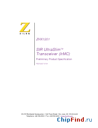 Datasheet ZHX1201MB115THTR manufacturer Zilog