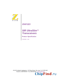 Datasheet ZHX1223 manufacturer Zilog