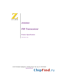 Datasheet ZHX2022 manufacturer Zilog