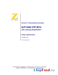 Datasheet ZLP12840H2032G manufacturer Zilog