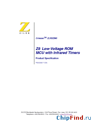 Datasheet ZLR32300 manufacturer Zilog